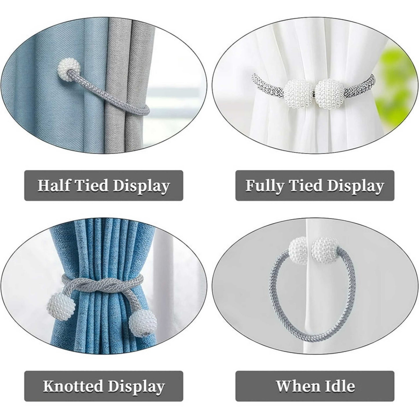Magnetic Pearl Curtain Tiebacks (FREE SHIPPING 🚚)